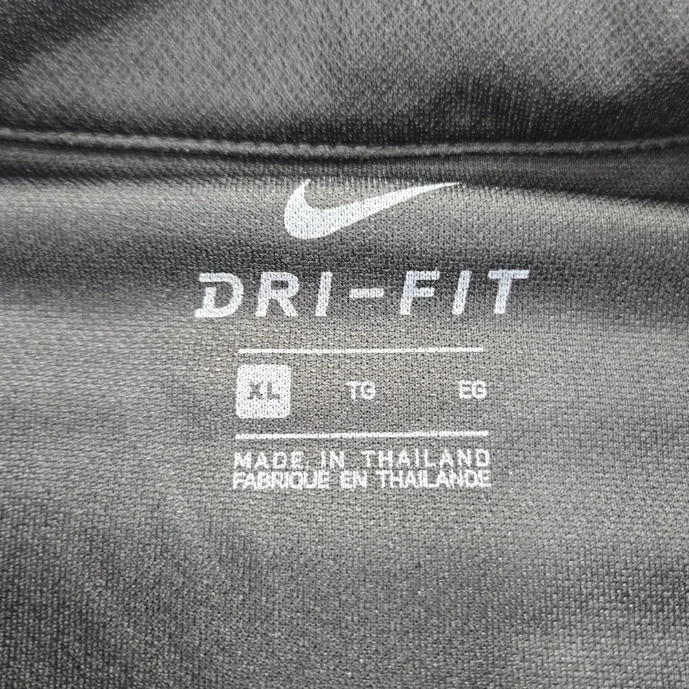 Nike Shirt Mens XL Black Golf Polo Outdoors Dri-Fit Swoosh‎ Short Sleeve PFG